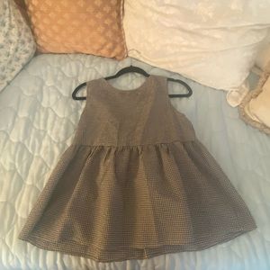 Navy seersucker babydoll blouse